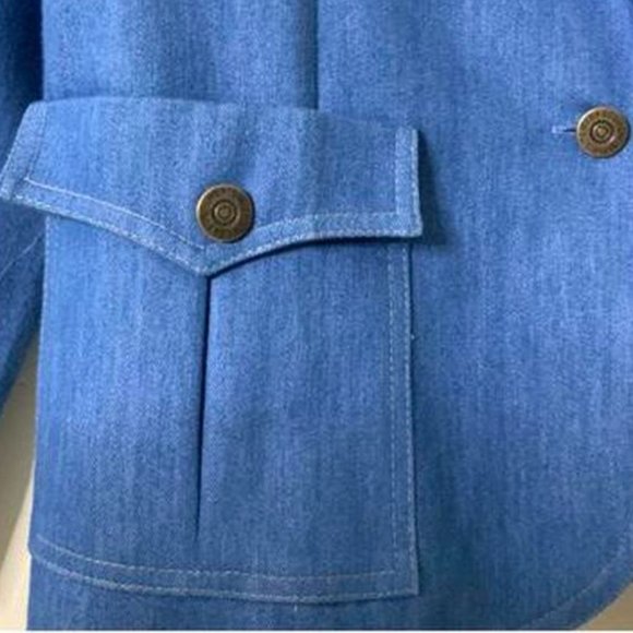 VINTAGE Denim Blazer Jacket - Picture 4 of 8